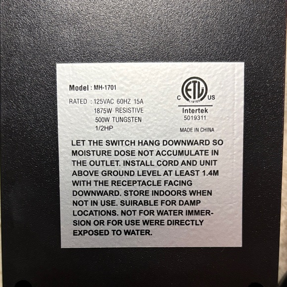 Outdoor Plug In Waterproof Outlet - Picture 4 of 6